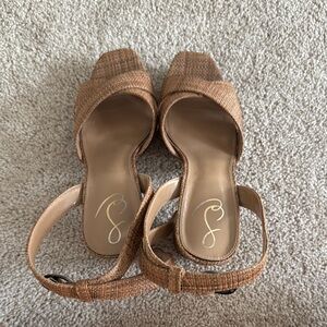 Sam Edelman Brown Leather Wedge Sandals